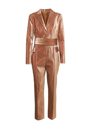 Elisabetta Franchi lurex cinched-waist jumpsuit - Pink