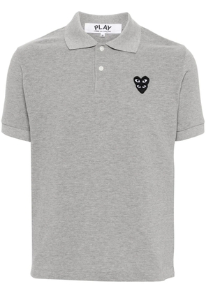 Comme Des Garçons Play heart-patch cotton polo shirt - Grey