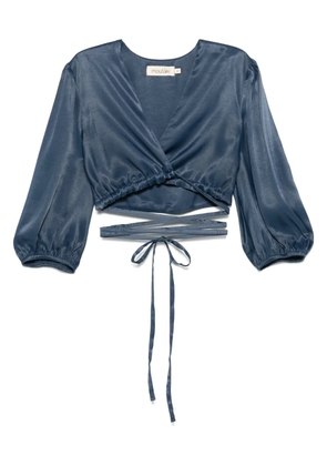 MOUTAKI satin blouse - Blue
