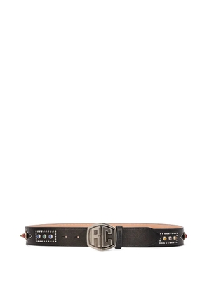 Roberto Cavalli stone-studded buckle belt - Black