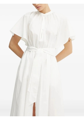 Forte Forte flutter-sleeve belted maxi dress - White