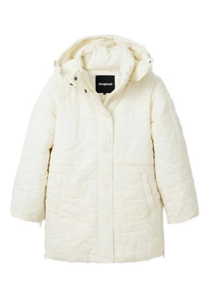 Desigual hooded puffer jacket - White