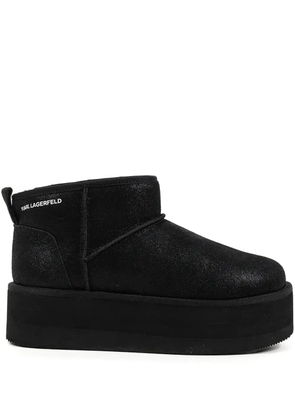Karl Lagerfeld Thermo platform ankle boots - Black