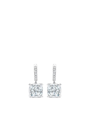 Tilla 14K white gold diamond dangling earrings - Silver