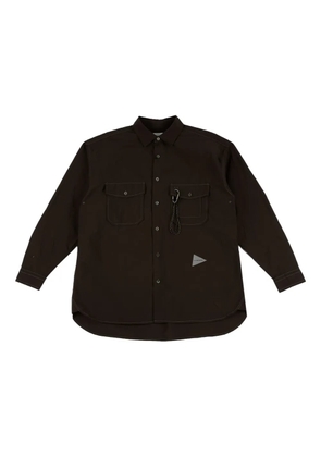 and Wander buttoned chest-pocket shirt - Brown