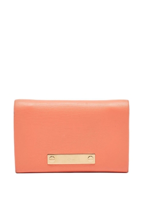 Chloé Pre-Owned logo-plaque wallet - Orange