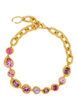 Oscar de la Renta crystal-embellished chain-link necklace - Gold