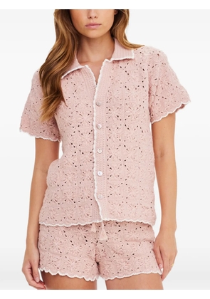 The Upside Anoki crochet shirt - Pink