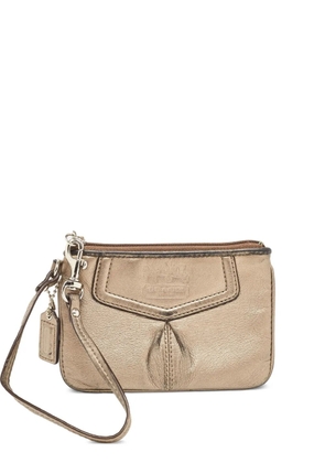 Coach Vintage metallic leather clutch bag - Gold