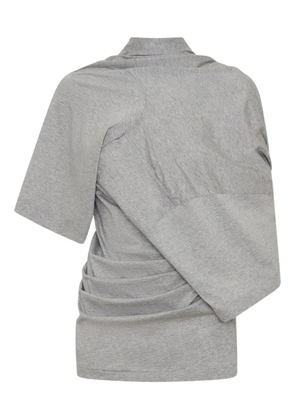 Christopher Esber Distort draped T-shirt - Grey