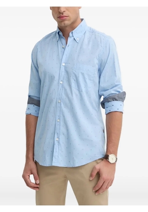 BOSS patterned long-sleeved shirt - Blue