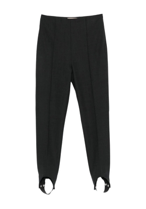 Plan C stirrup-detail trousers - Grey