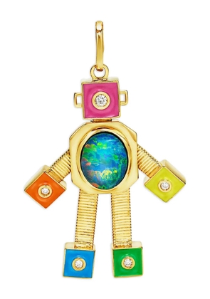 Van Robot 18K yellow gold Galaxy Heart Robot pendant