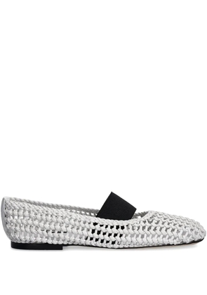 MSGM woven ballerina shoes - White
