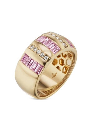 Sorellina 18K yellow gold sapphire and diamond ring