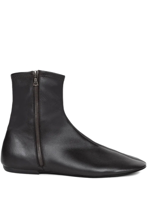 DRIES VAN NOTEN zip-fastening leather boots - Black