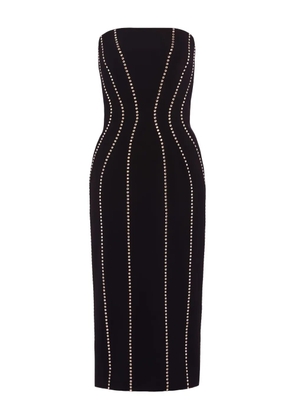 Jenny Packham Verity strapless studded midi dress - Black