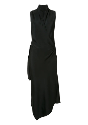 Peter Cohen Victor wrap-style silk dress - Black