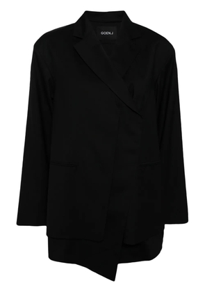 Goen.J layered single-breasted blazer - Black