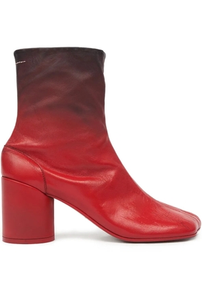 MM6 Maison Margiela leather ankle boots - Red
