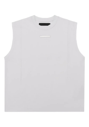 HELIOT EMIL crew-neck metal-plaque tank top - White