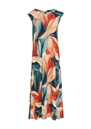 Lygia & Nanny Tiê floral-print sleeveless midi dress - Blue