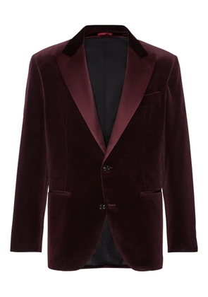 Brunello Cucinelli single-breasted velvet blazer - Red