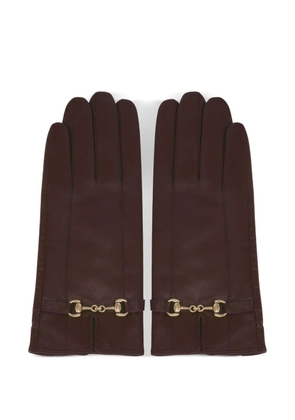 POTAMY horsebit leather gloves - Red