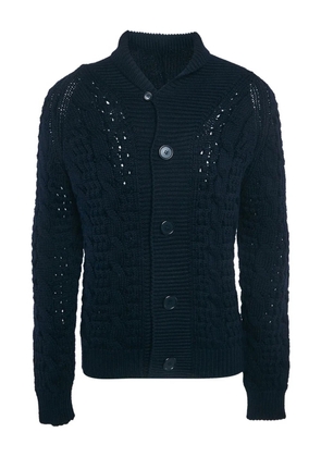 Prada Pre-Owned cable-knit cardigan - Blue