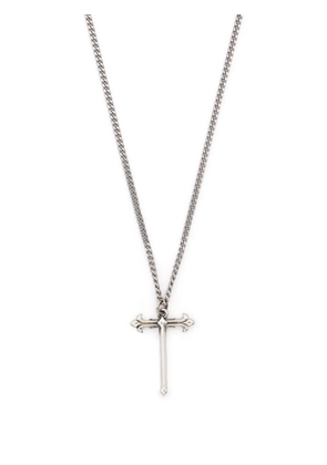 Emanuele Bicocchi cross-pendant polished-finish necklace - Silver