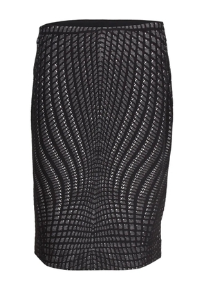 Diane Von Furstenberg Vintage jacquard pencil skirt - Black