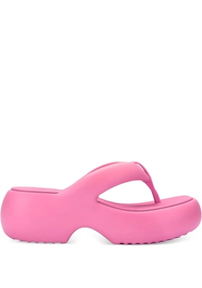 Melissa Free Fuzzy platform thong flip-flops - Pink