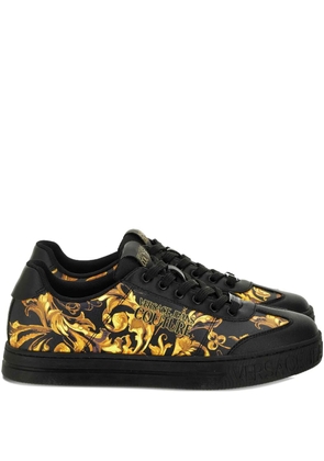 Versace Jeans Couture Baroque-print sneakers - Black