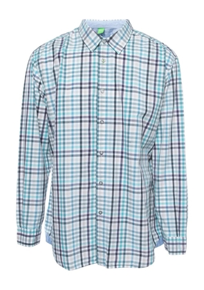 BOSS checked cotton shirt - Blue