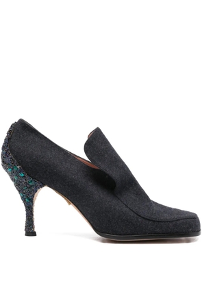 Romeo Gigli Pre-Owned 1990s crystal-embellished pumps - Grey