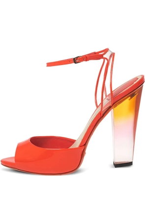 Christian Dior Pre-Owned 120mm patent-leather ankle-strap sandals - Red