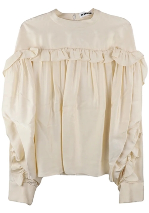 Jil Sander ruffled top - Neutrals