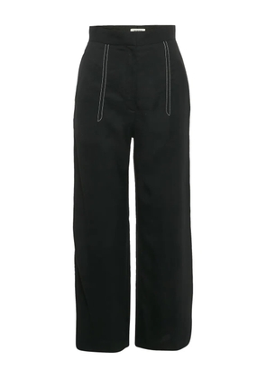 SANDRO contrast-stitch trousers - Black