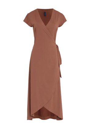 Lygia & Nanny Falcão short-sleeve wrap dress - Brown