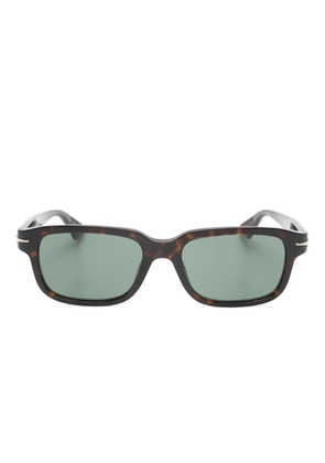 Montblanc rectangle-frame sunglasses - Brown