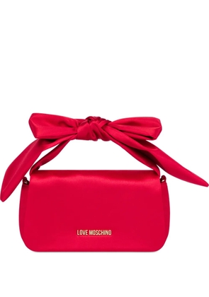 Love Moschino bow chain tote bag - Red