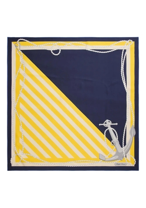 Ralph Lauren Collection striped anchor silk scarf - Yellow