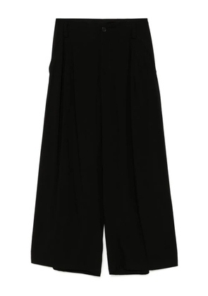 Yohji Yamamoto tucked wide-leg trousers - Black