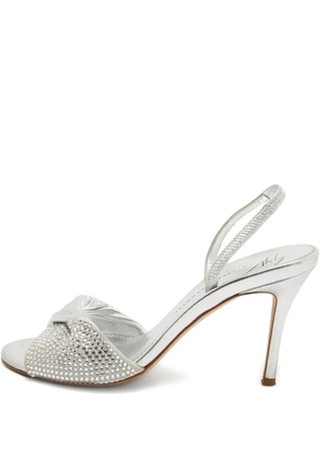 Giuseppe Zanotti Vintage 90mm Lilibeth Starlight rhinestone-embellished slingback sandals - Silver