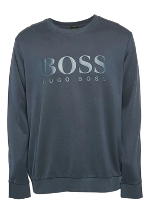 BOSS logo cotton sweatshirt - Blue