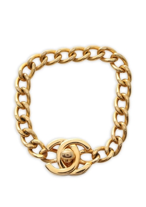 CHANEL Pre-Owned 1986-1988 Coco mark chain bracelet - Gold