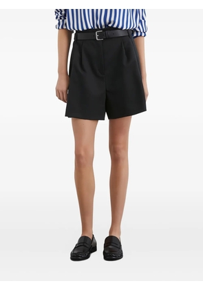 Marc O'Polo pleated high-waist shorts - Black