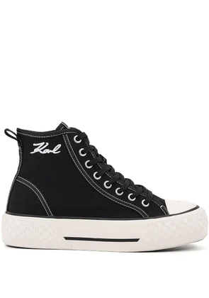 Karl Lagerfeld lace-up high-top sneakers - Black