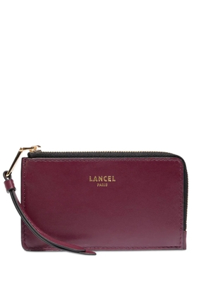 Lancel zip-fastening leather card holder - Red