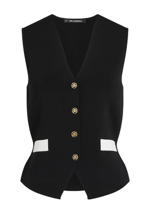 Karl Lagerfeld v-neck vest - Black